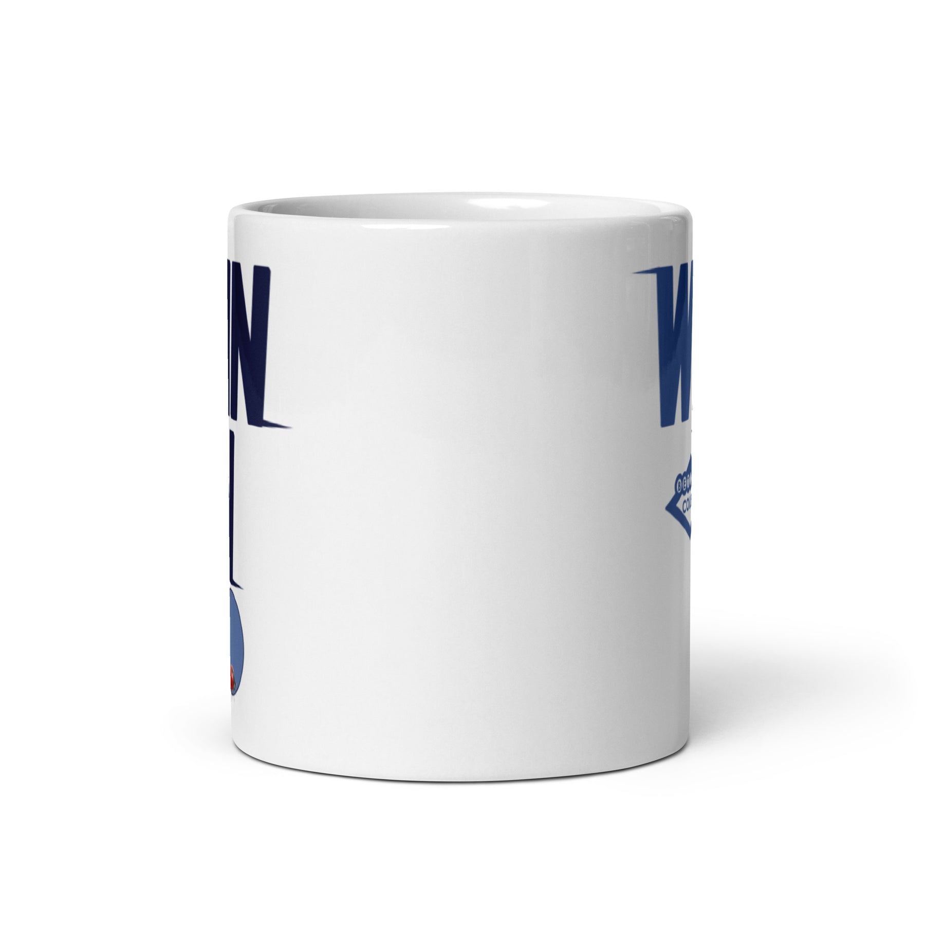 WINNIN EDITION Blue and Blue White glossy mug