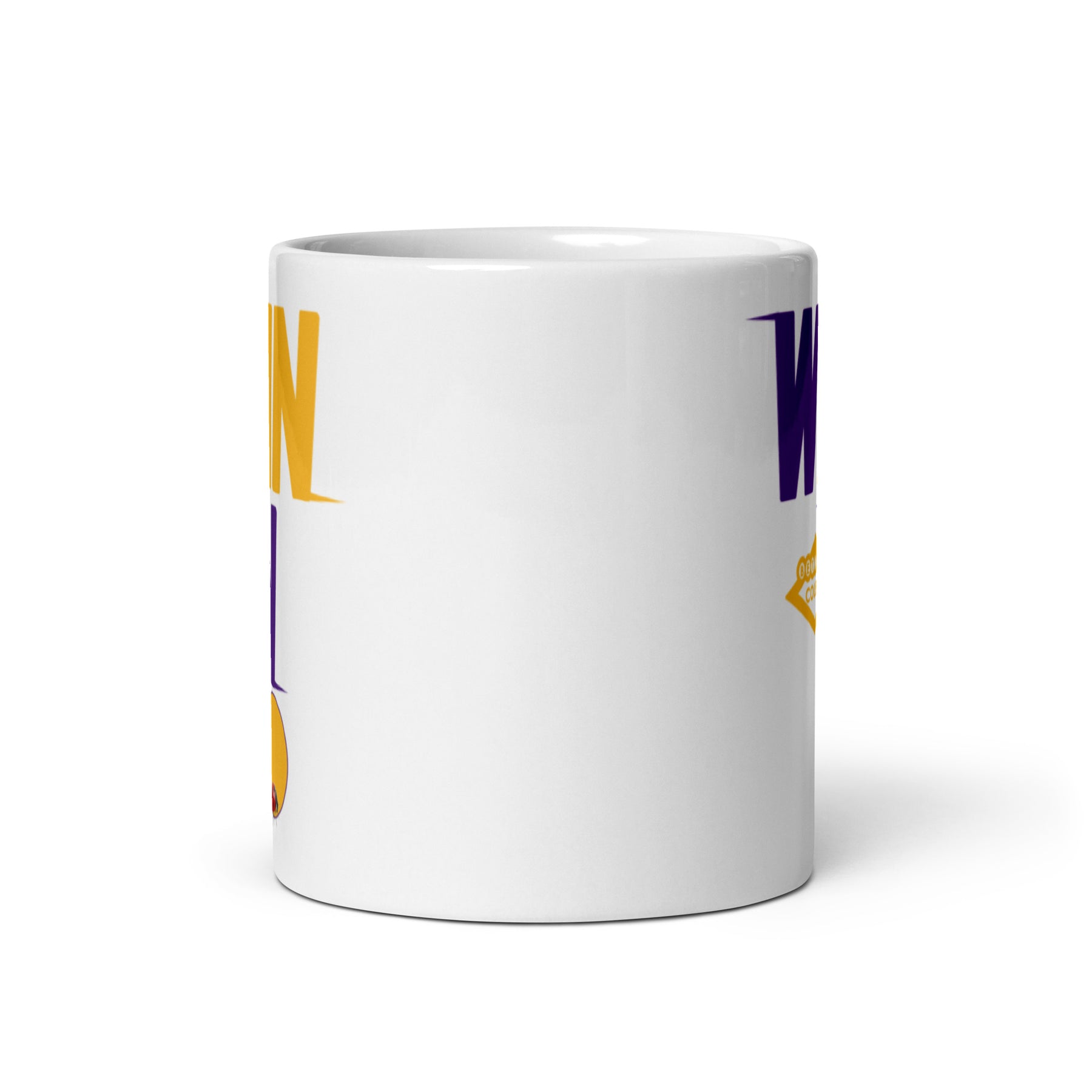 WINNIN EDITION Purple and Gold White Glossy Mug