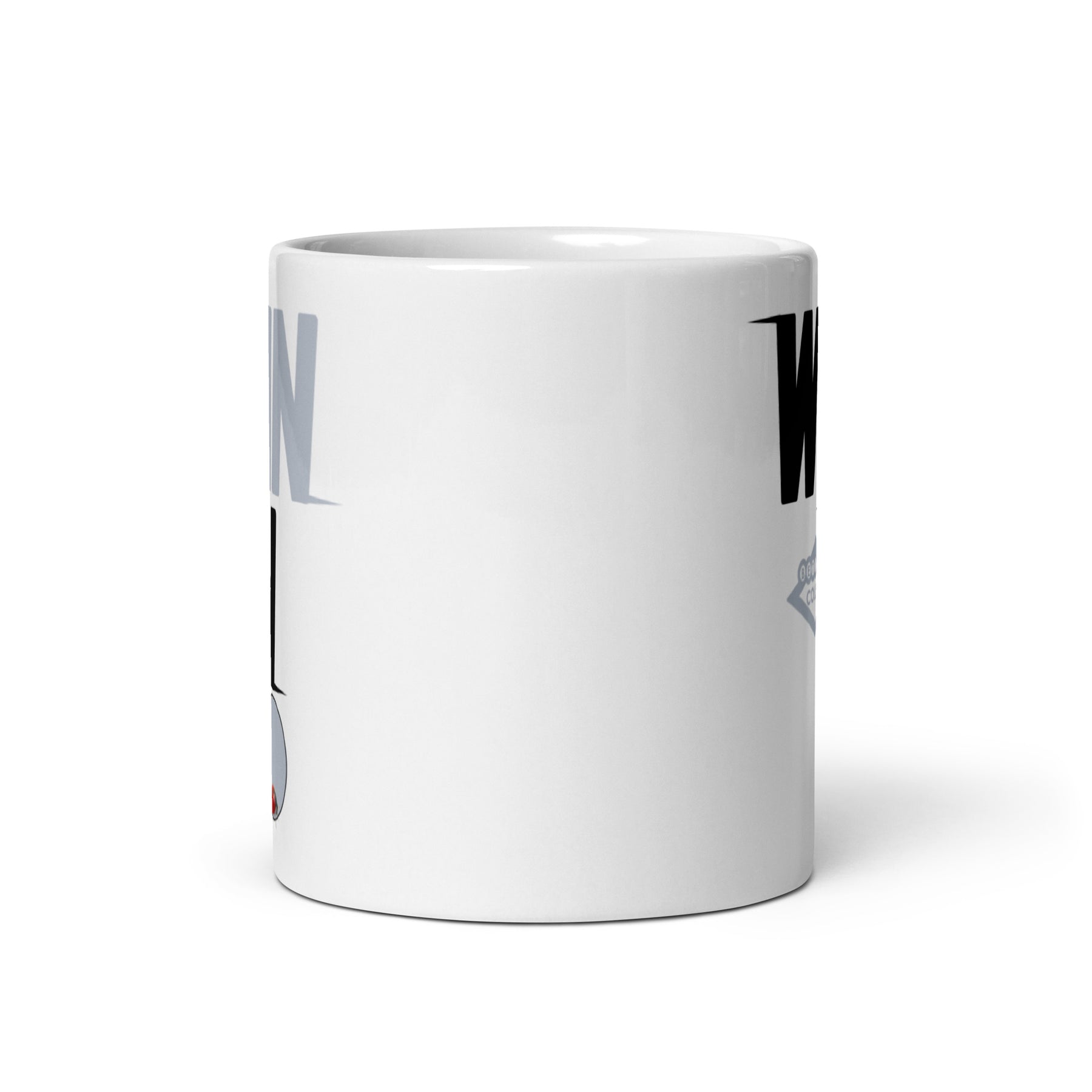 WINNIN EDITION Grey and Black White Glossy Mug