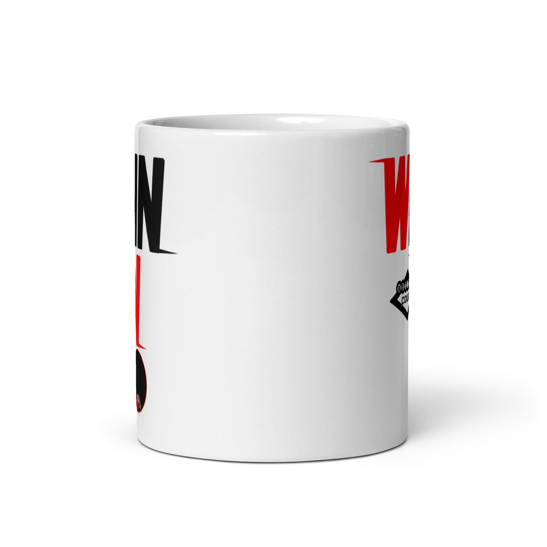WINNIN EDITION Red and Black White Glossy Mug