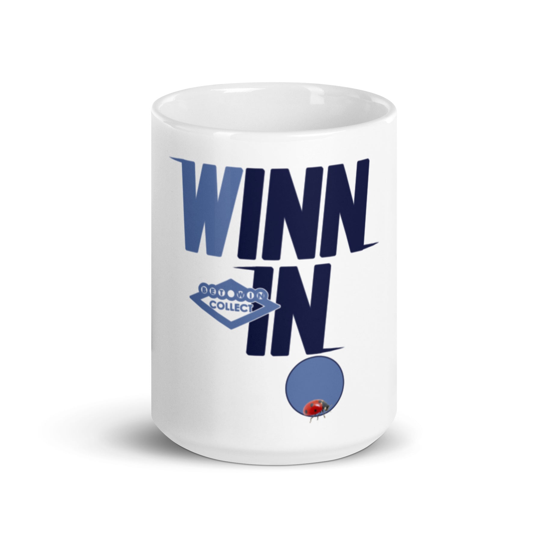 WINNIN EDITION Blue and Blue White glossy mug