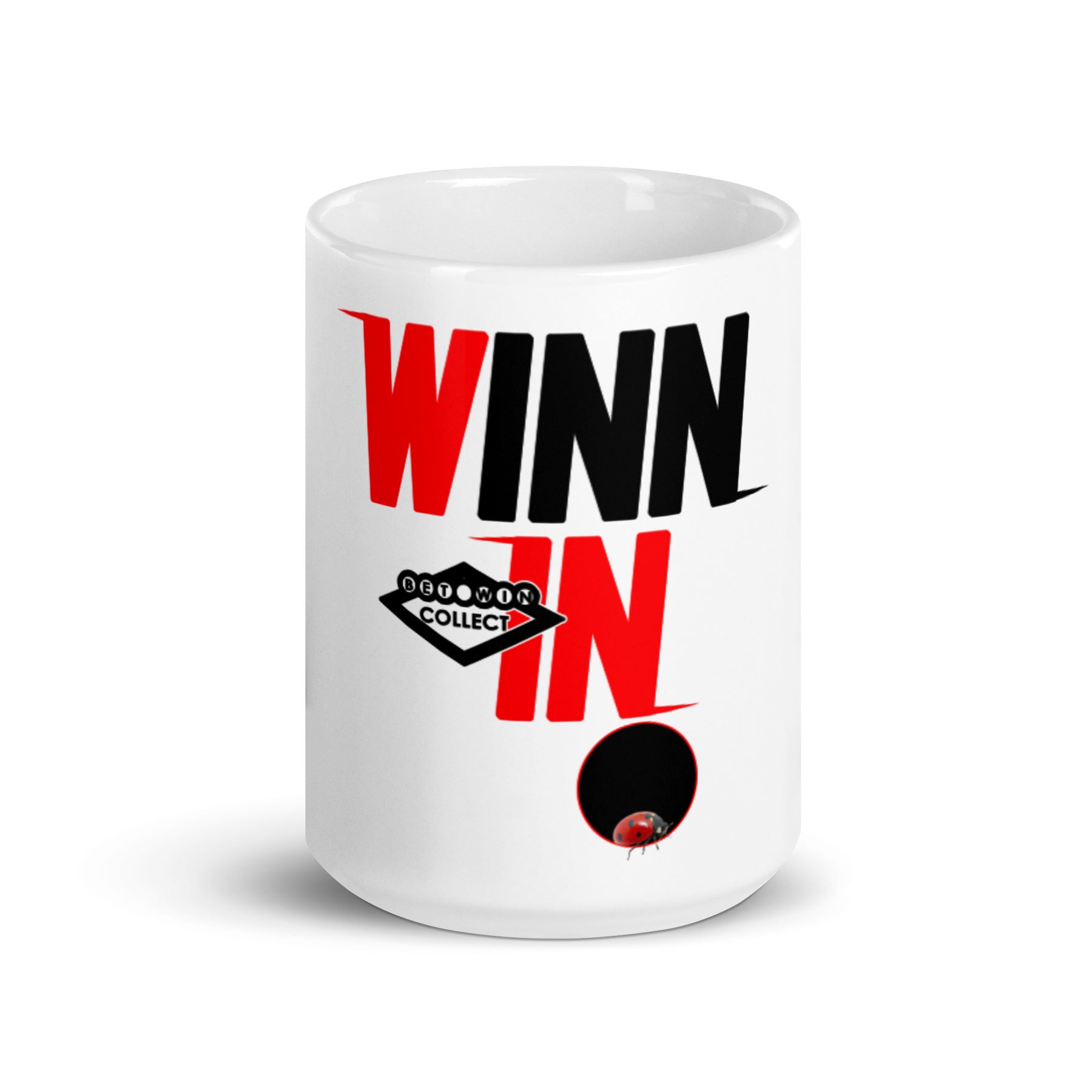 WINNIN EDITION Red and Black White Glossy Mug