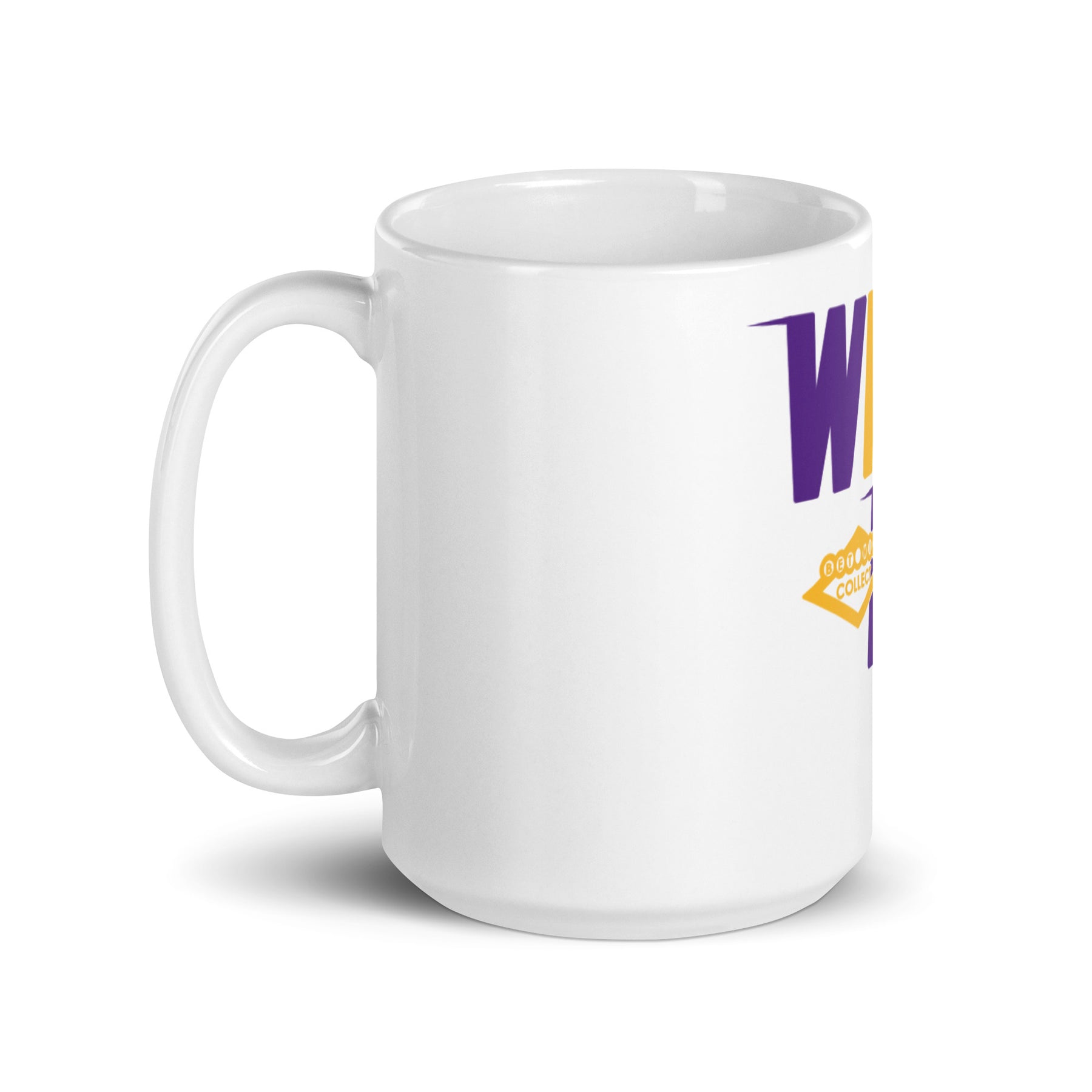 WINNIN EDITION Purple and Gold White Glossy Mug