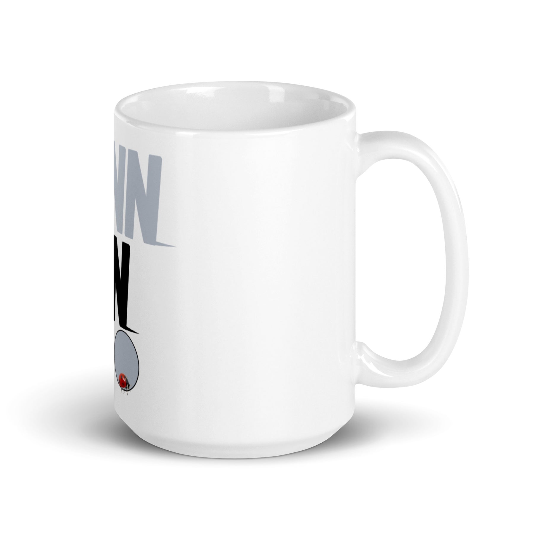 WINNIN EDITION Grey and Black White Glossy Mug